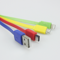 0-15CM PVC 4 in1 multi USB male and micro mini type C chargering cable